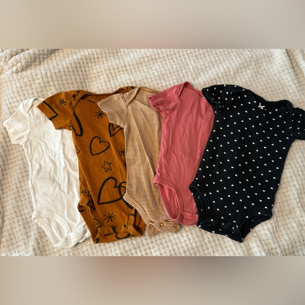 Carter's Multicolor Heart and Star Bodysuit Set